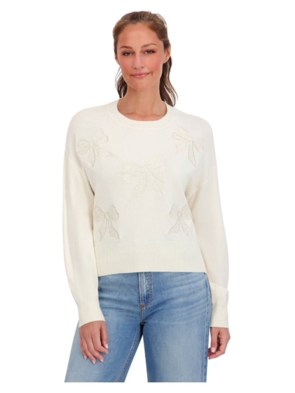 Bridgerton Women's Lace Bow Sweater